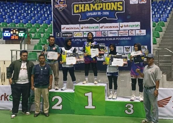Tim Putri SMAN 14 Pekanbaru Juarai Liga Volly Pelajar 2026