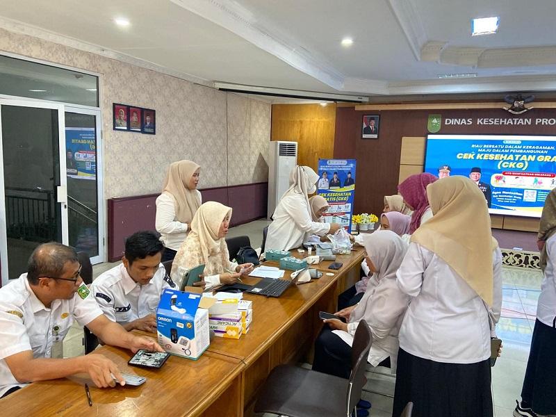 Sempena Hari Jadi Riau ke-69, Sebanyak 29.821 Pegawai Pemprov Riau Ikuti Cek Kesehatan Gratis