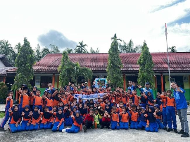 Dukung Kabupaten Layak Anak, Mahasiswa ISNJ Bengkalis Siswa Deklarasi Stop Bullying