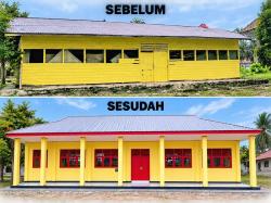 SDN 020 Pangkalan Baru Kampar Diperbaiki, Guru dan Warga Beri Apresiasi